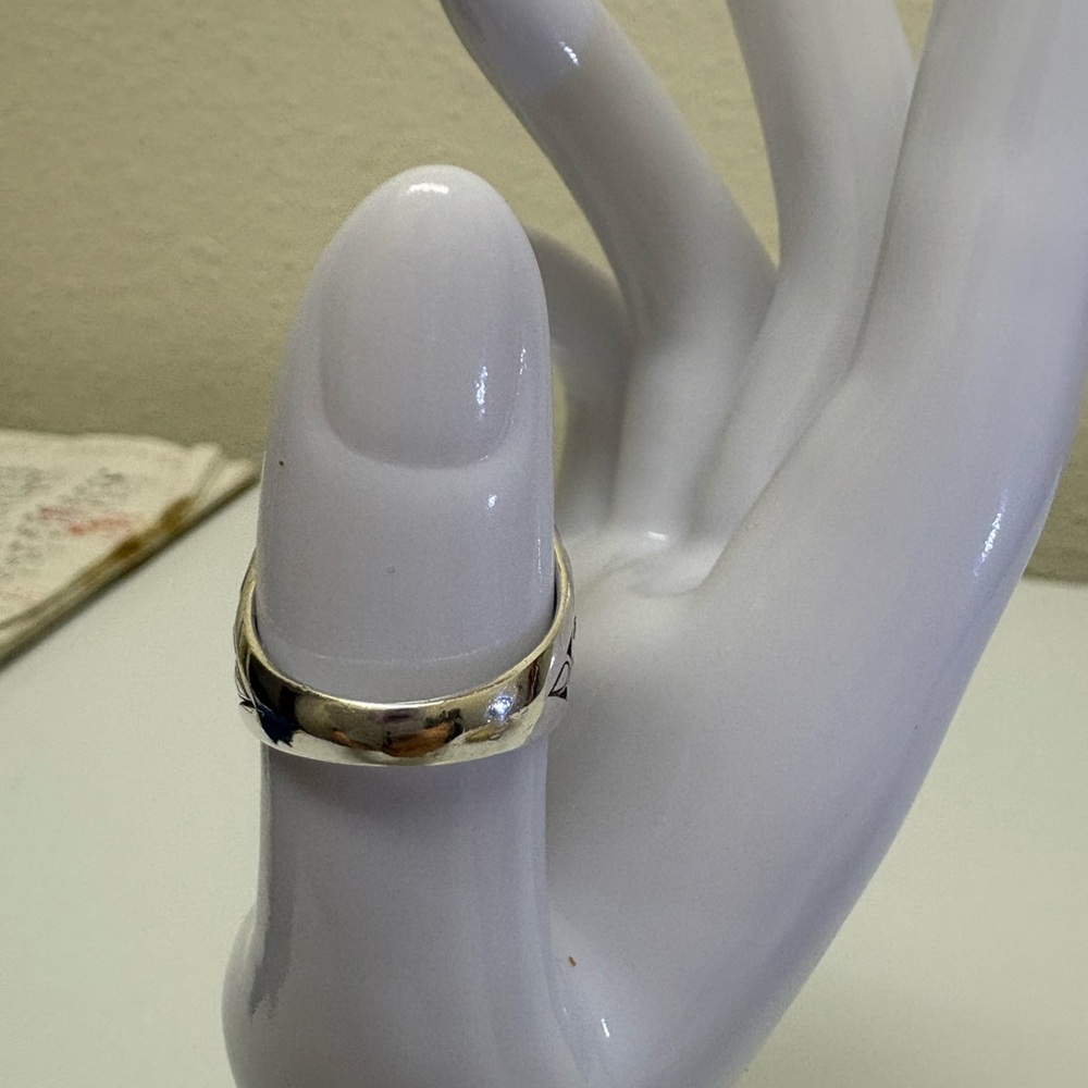 Elegant Silver and Mabe Blue Pearl Ring - Picture 4 of 8